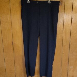 Men's Navy Casual Dress Comfort Waist Slacks
